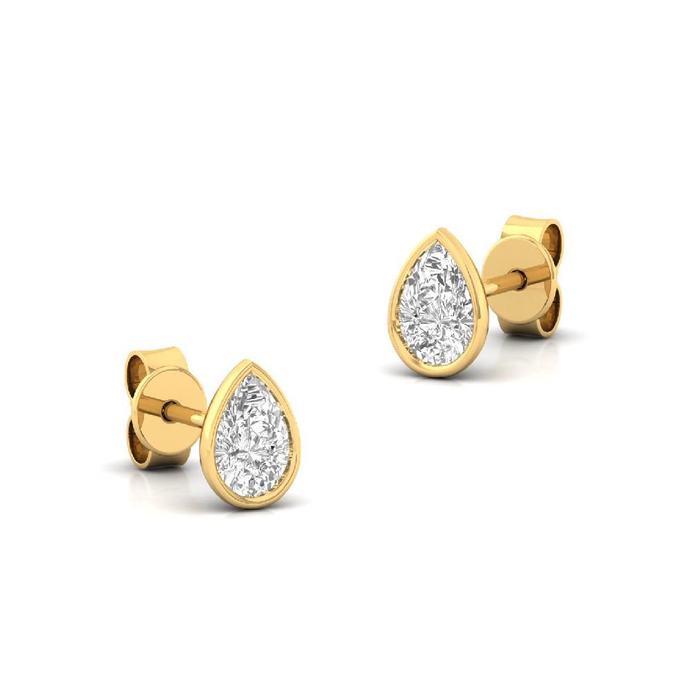 Exquisite Pear 0.355ct CVD Diamond Blaze Solitaire Earrings
