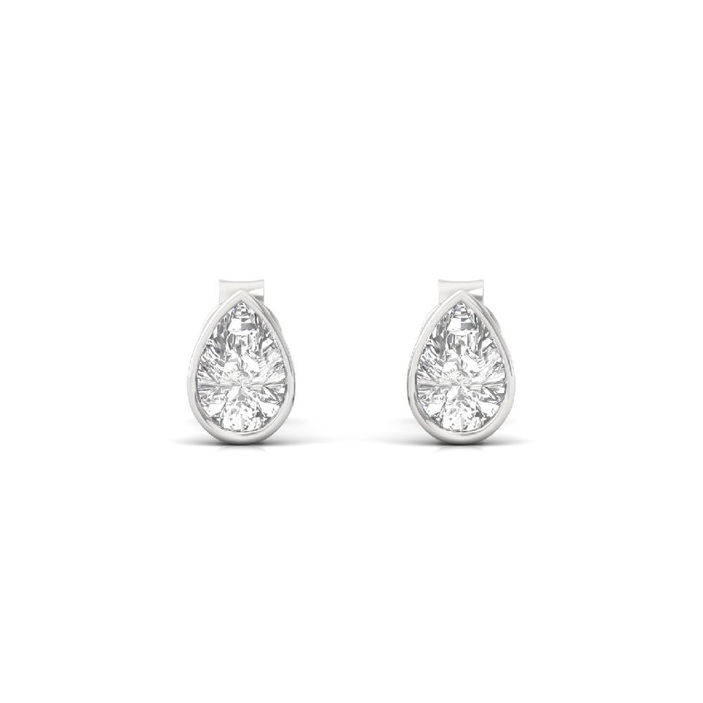 Exquisite Pear 0.355ct CVD Diamond Blaze Solitaire Earrings
