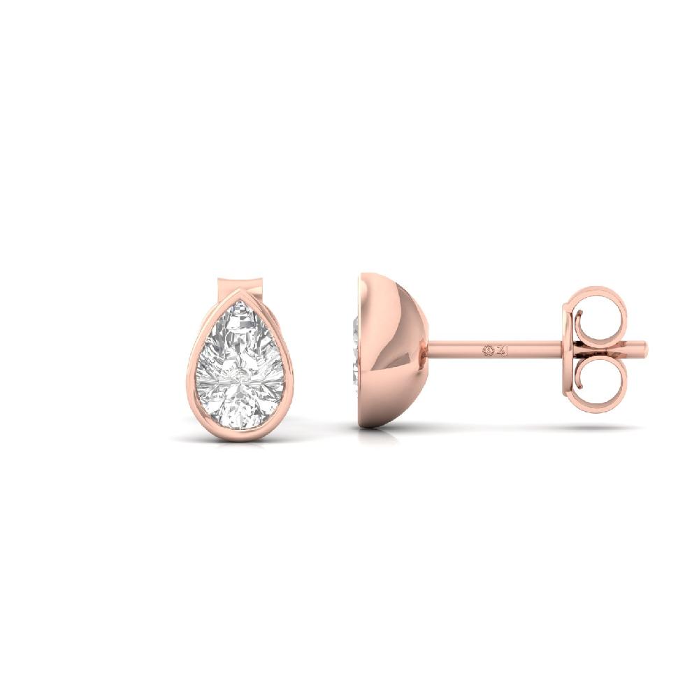 Exquisite Pear 0.355ct CVD Diamond Blaze Solitaire Earrings
