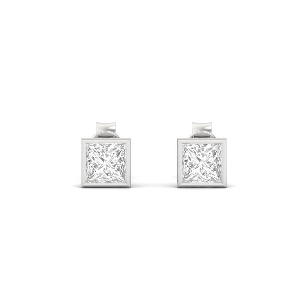 Timeless Princess 0.40ct CVD Diamond Blaze Solitaire Earrings