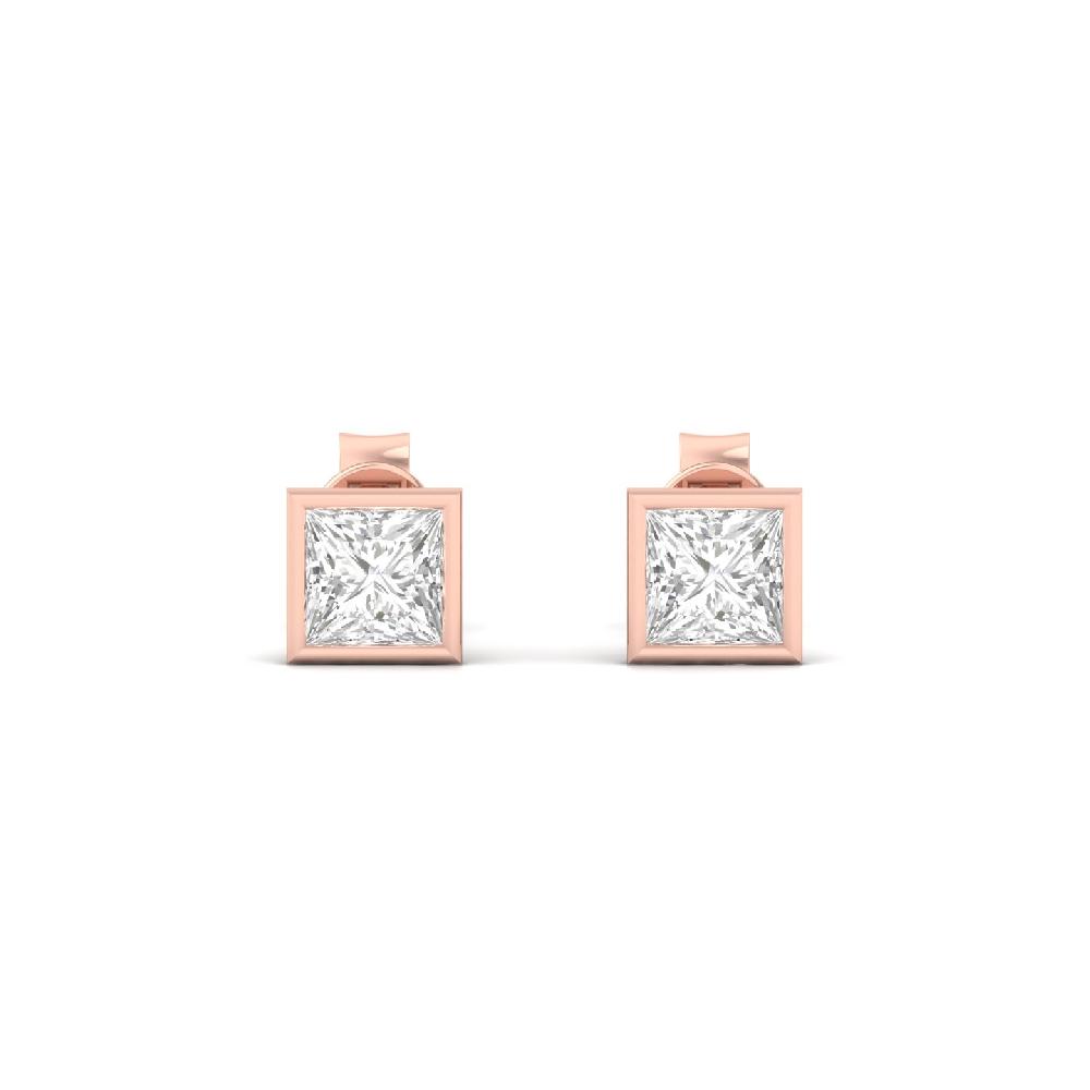 Timeless Princess 0.40ct CVD Diamond Blaze Solitaire Earrings