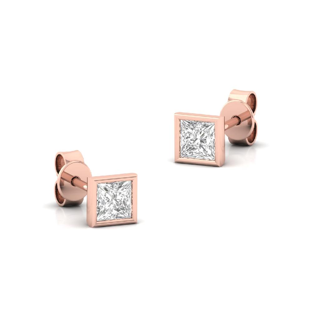 Timeless Princess 0.40ct CVD Diamond Blaze Solitaire Earrings