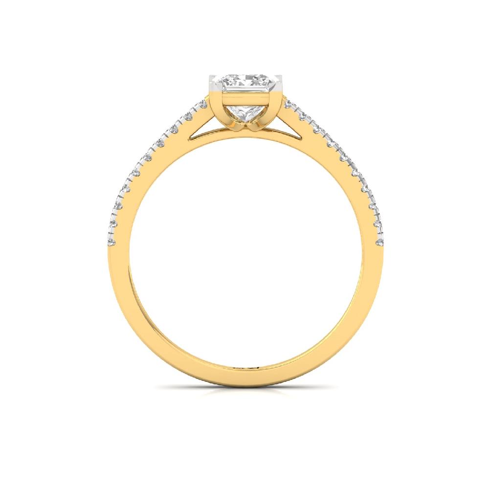 0.78ct Princess CVD Diamond Solitaire Grace Ring