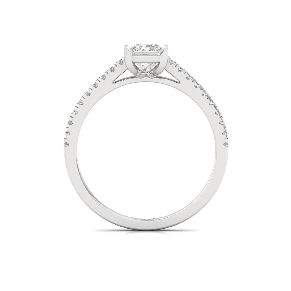 0.78ct Princess CVD Diamond Solitaire Grace Ring