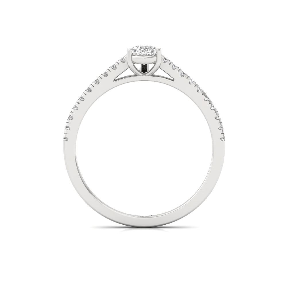 0.35ct Pear CVD Diamond Solitaire Glow Ring
