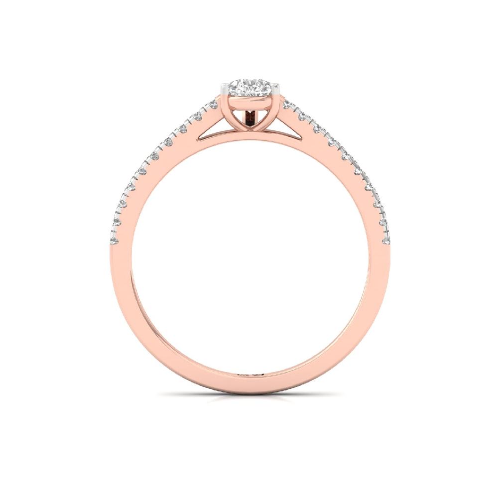 0.35ct Pear CVD Diamond Solitaire Glow Ring