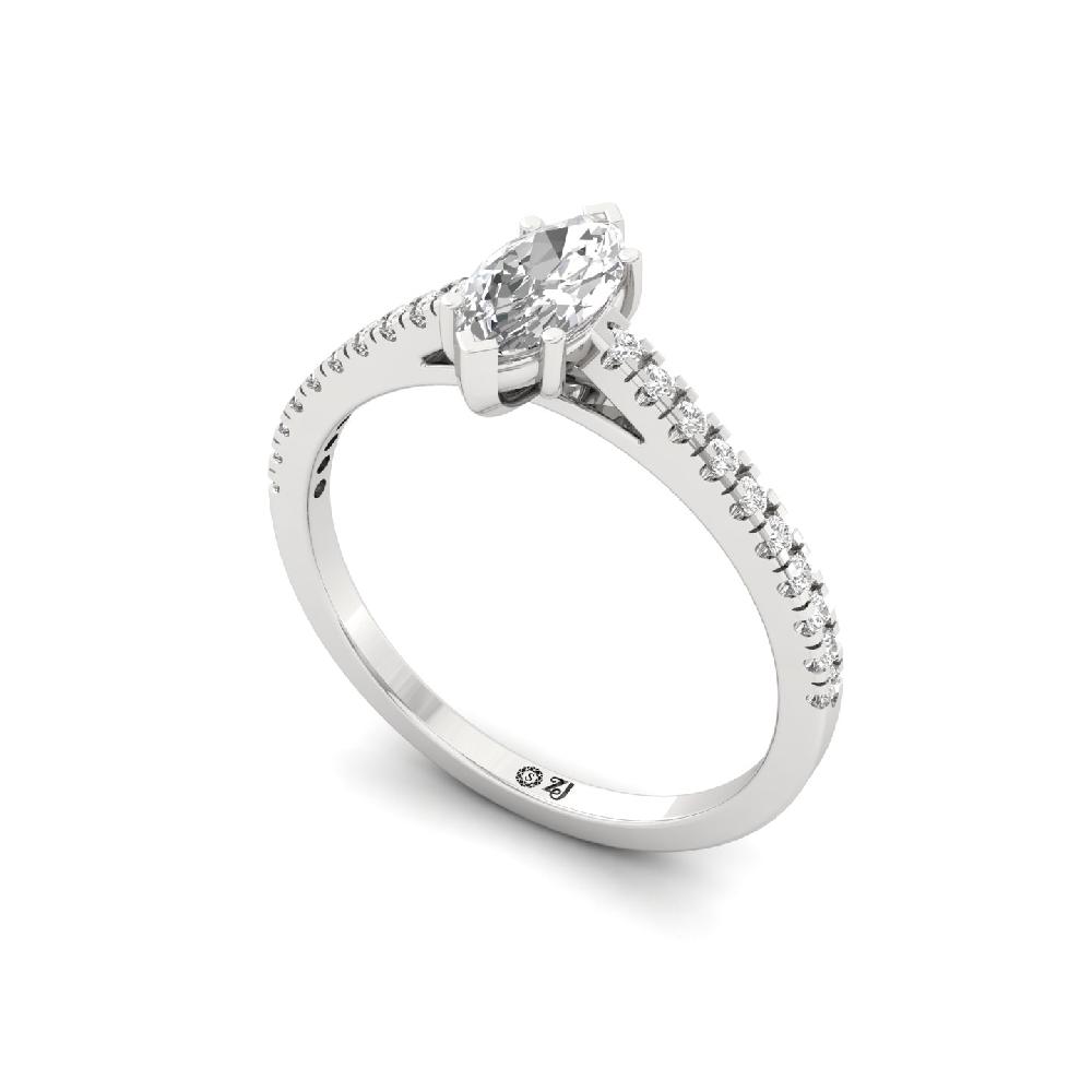 0.40ct Marquise Cut CVD-Lab grown Diamond Regal Solitaire Ring