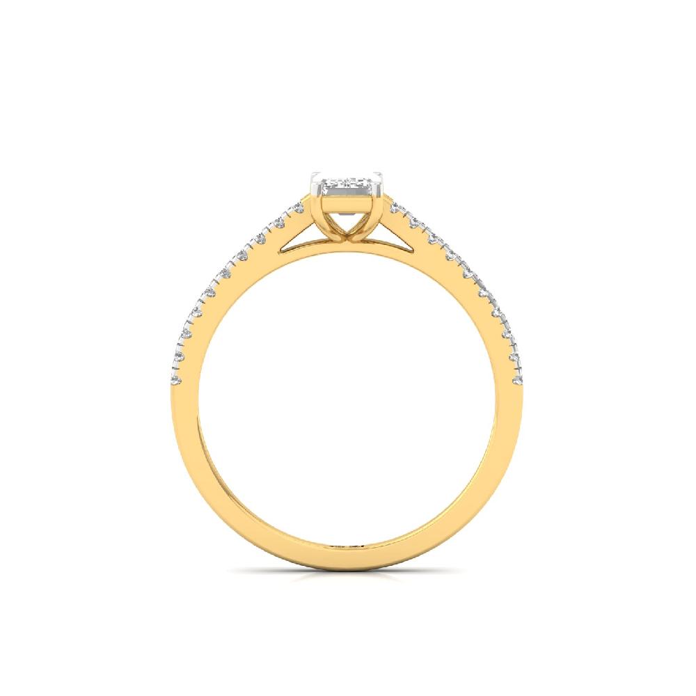 0.70 poitar Emerald Cut CVD-Lab grown Diamond Solitaire Brilliance Ring