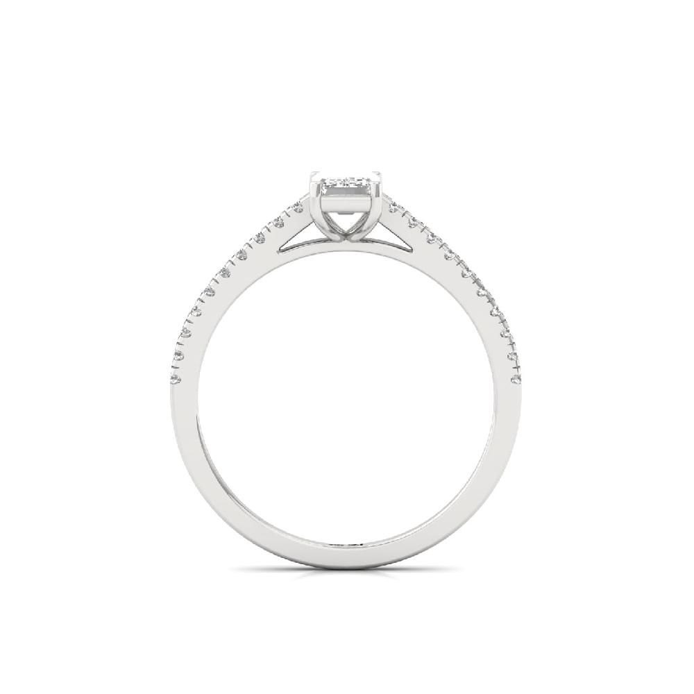 0.70 poitar Emerald Cut CVD-Lab grown Diamond Solitaire Brilliance Ring
