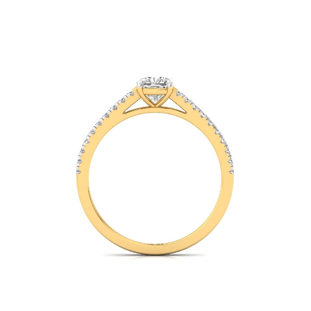 0.65ct Cushion CVD-Lab grown Diamond Eternal Solitaire Ring