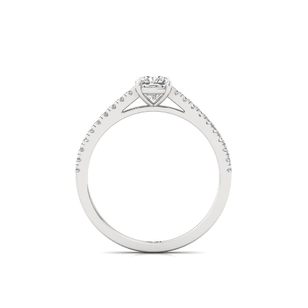 0.65ct Cushion CVD-Lab grown Diamond Eternal Solitaire Ring