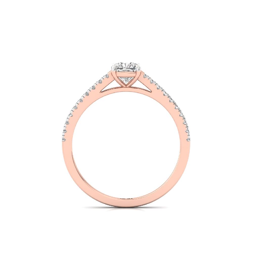 0.65ct Cushion CVD-Lab grown Diamond Eternal Solitaire Ring