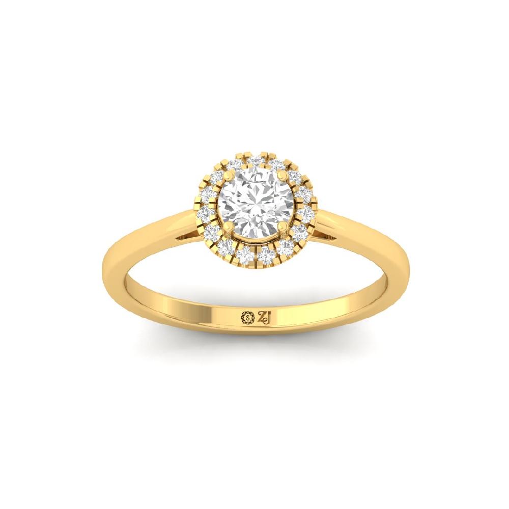 Charming Bezel Set Round Cluster Halo Ring