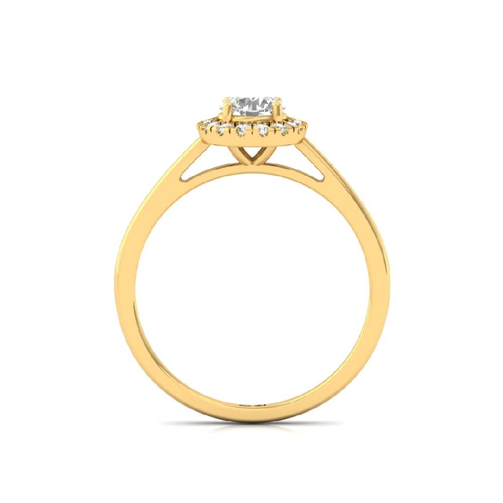Charming Bezel Set Round Cluster Halo Ring