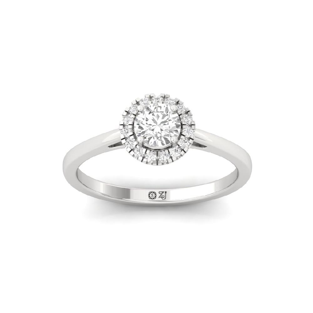 Charming Bezel Set Round Cluster Halo Ring