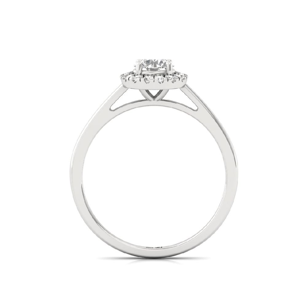 Charming Bezel Set Round Cluster Halo Ring