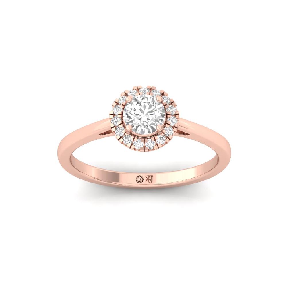 Charming Bezel Set Round Cluster Halo Ring