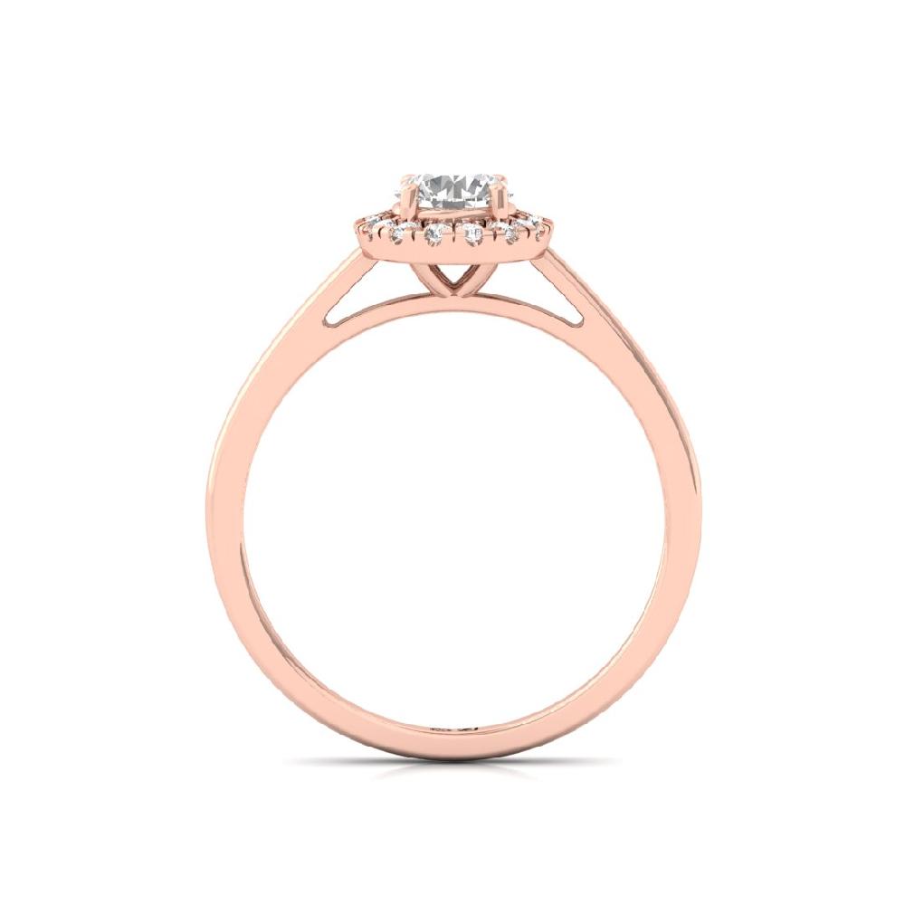 Charming Bezel Set Round Cluster Halo Ring