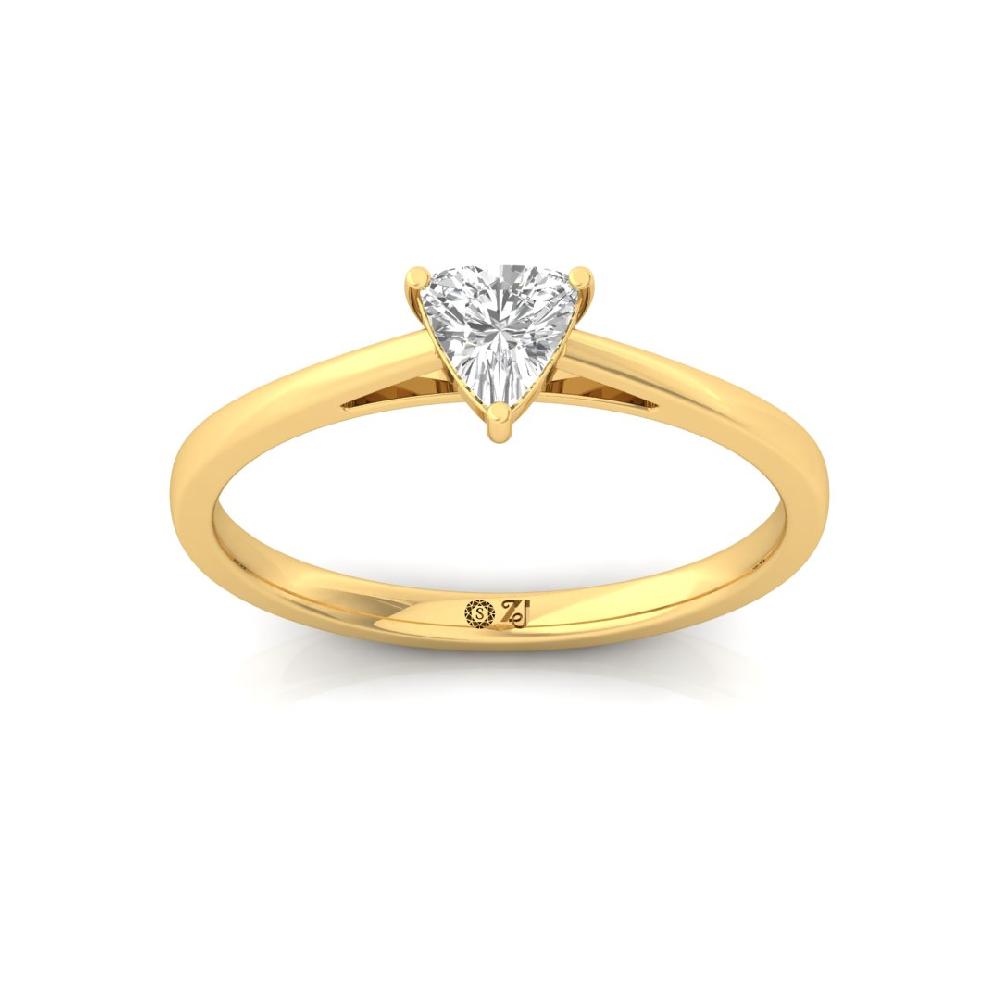 Trillion-Cut lab grown Diamond Solitaire Ring