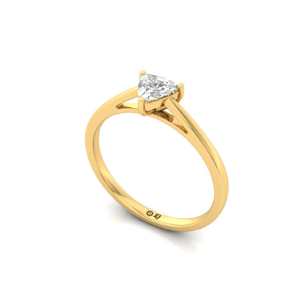 Trillion-Cut lab grown Diamond Solitaire Ring