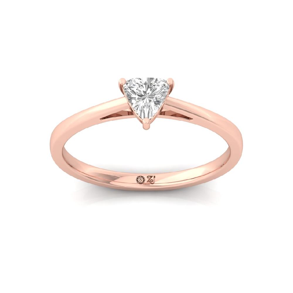 Trillion-Cut lab grown Diamond Solitaire Ring