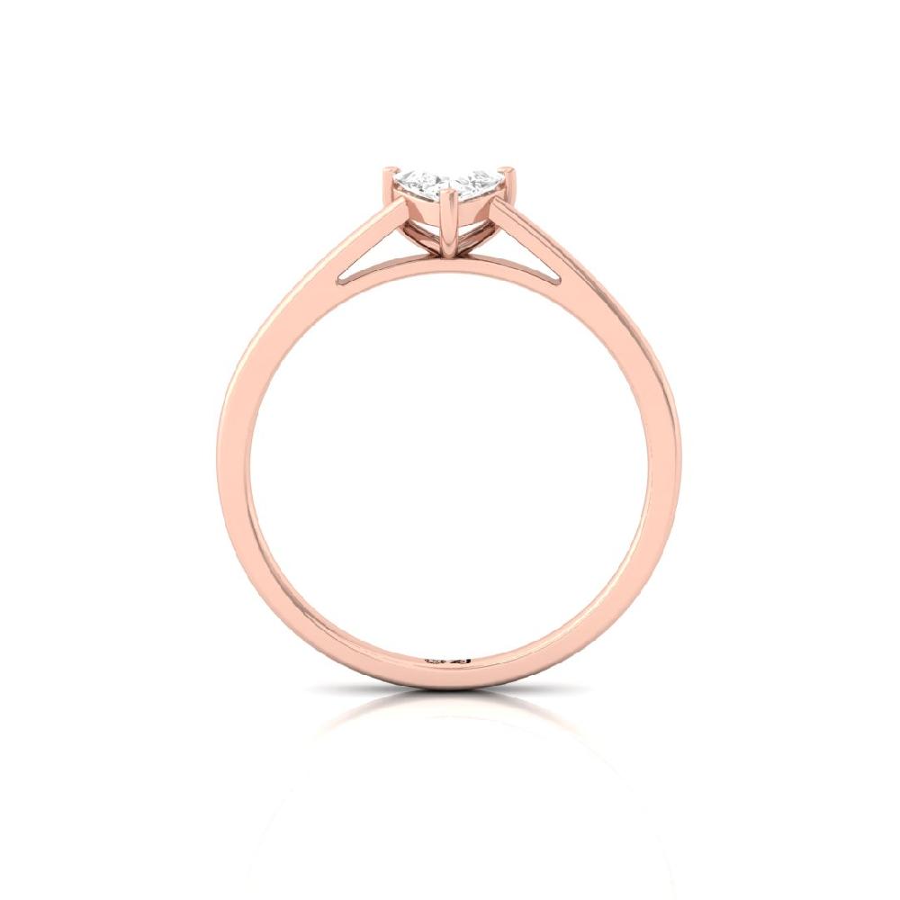 Trillion-Cut lab grown Diamond Solitaire Ring