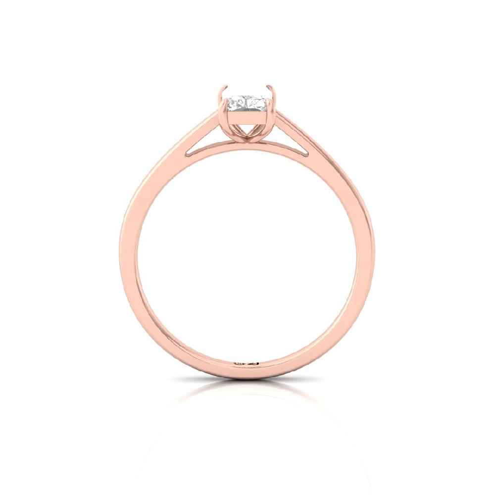 Radiant-Cut CVD Diamond Solitaire sliver Ring