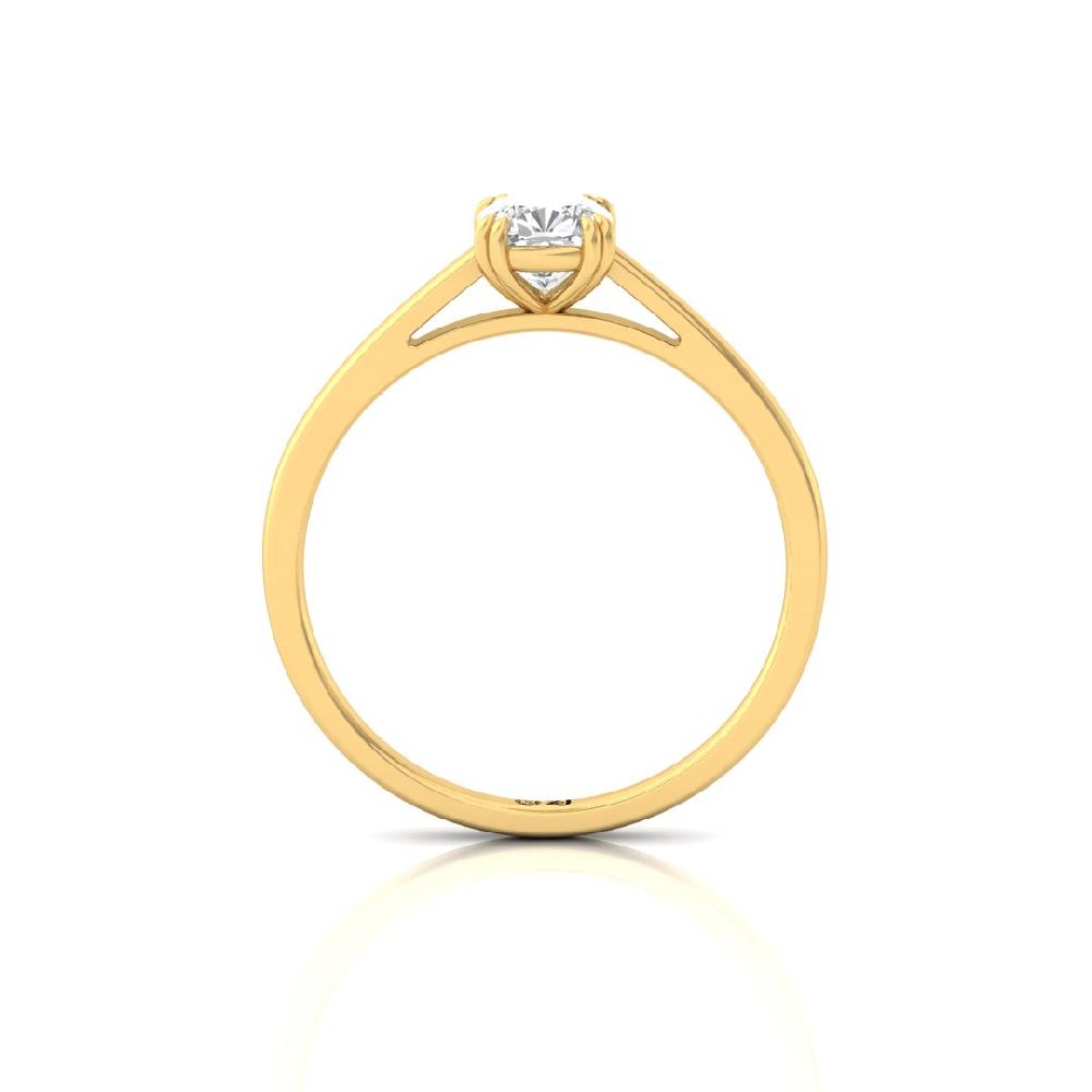 Classic Cushion-Cut CVD Diamond Solitaire Ring