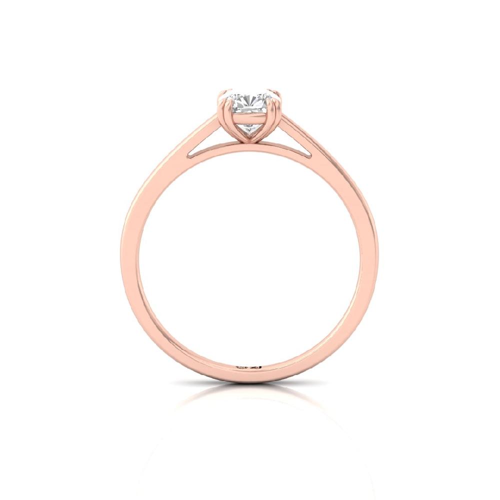 Classic Cushion-Cut CVD Diamond Solitaire Ring