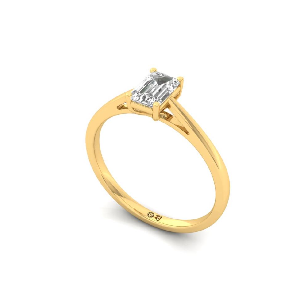 Timeless Emerald-Cut Solitaire Diamond Ring