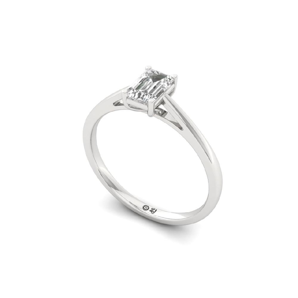 Timeless Emerald-Cut Solitaire Diamond Ring