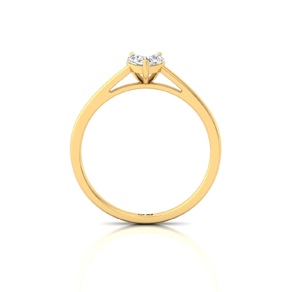 Heart-Cut Solitaire Engagement Ring Lab-Grown CVD Diamond