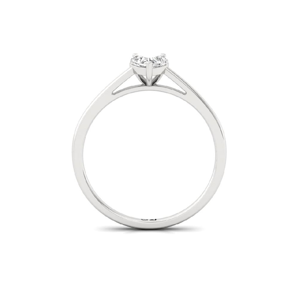 Heart-Cut Solitaire Engagement Ring Lab-Grown CVD Diamond