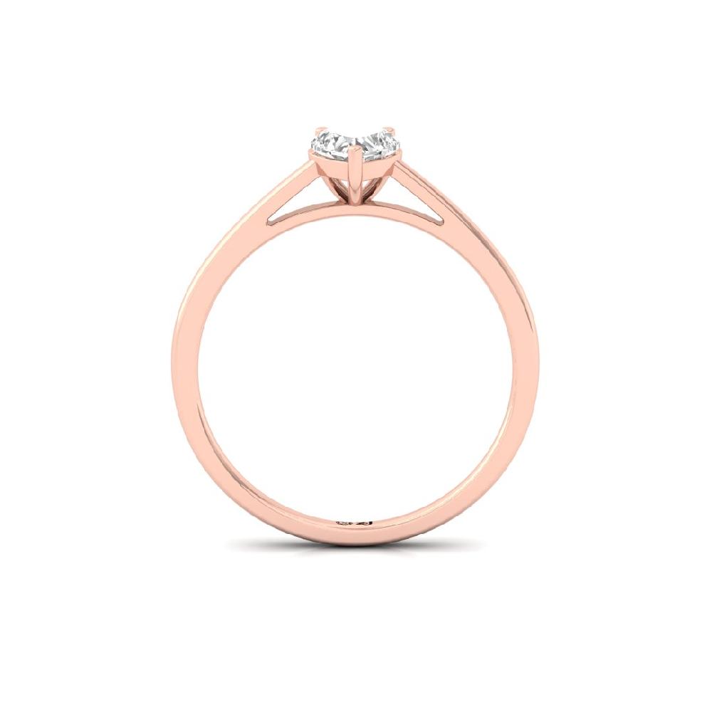 Heart-Cut Solitaire Engagement Ring Lab-Grown CVD Diamond