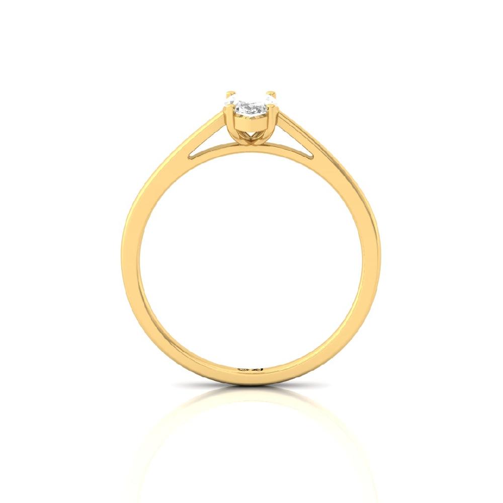 Marquise-Cut CVD lab-grown diamond Solitaire Engagement Ring
