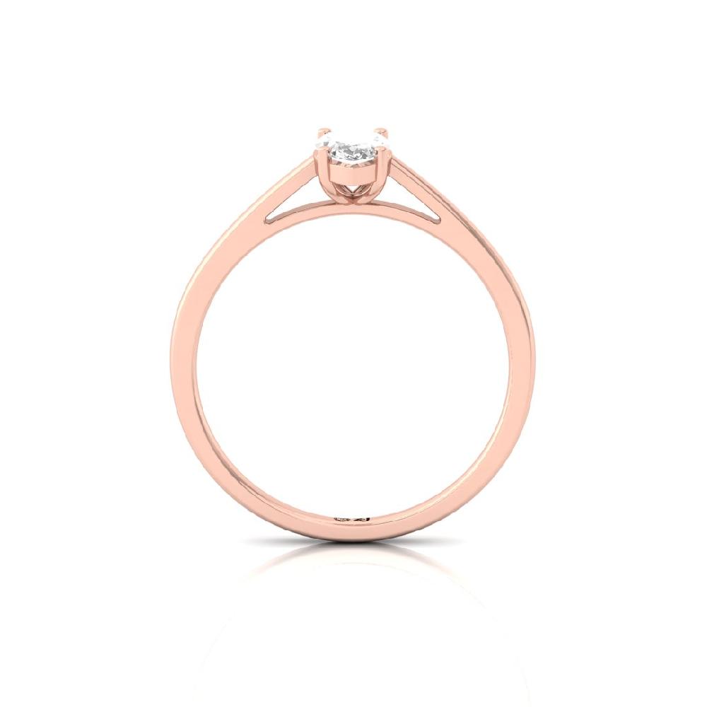 Marquise-Cut CVD lab-grown diamond Solitaire Engagement Ring
