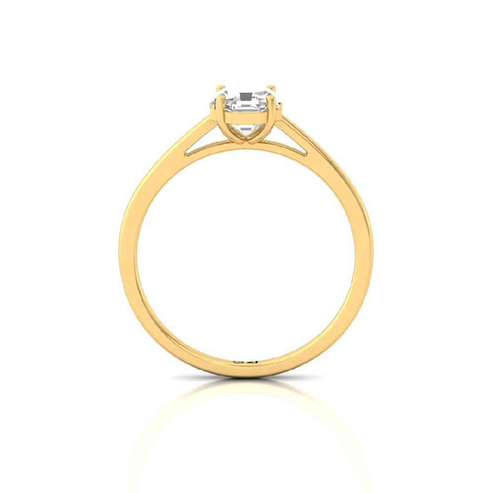 Elegant Octagon-Cut Lab-Grown Diamond Solitaire Ring