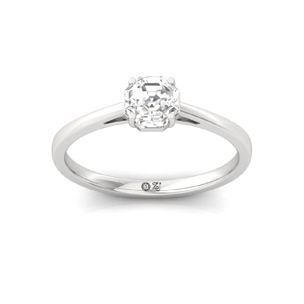 Elegant Octagon-Cut Lab-Grown Diamond Solitaire Ring