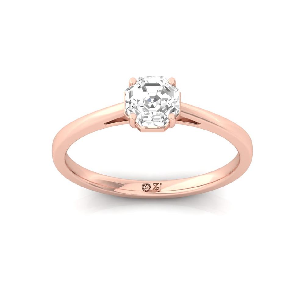 Elegant Octagon-Cut Lab-Grown Diamond Solitaire Ring