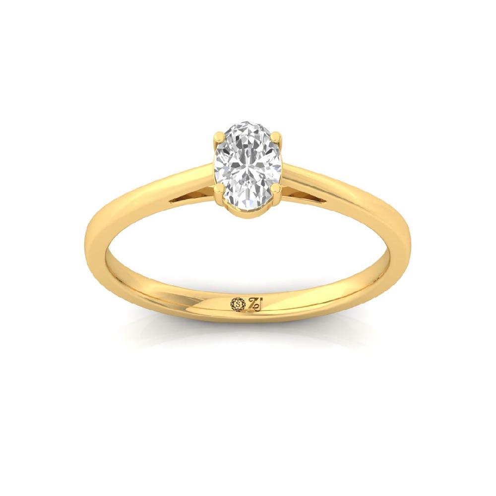Classic Oval-Cut CVD Diamond ring