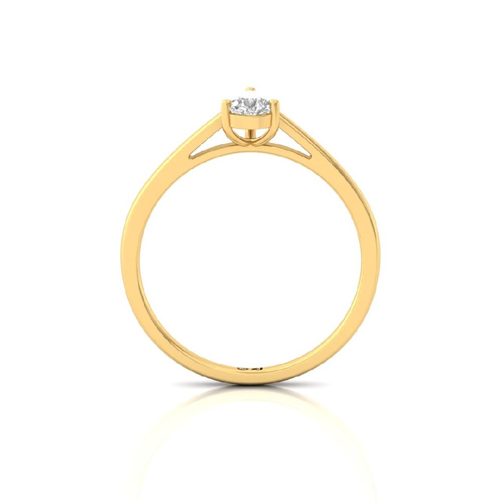 Elegant Pear-Cut Lab grown Diamond Solitaire Ring