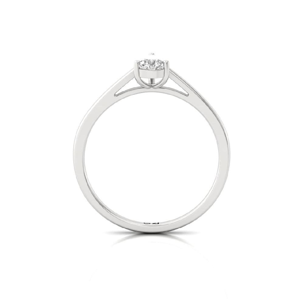 Elegant Pear-Cut Lab grown Diamond Solitaire Ring