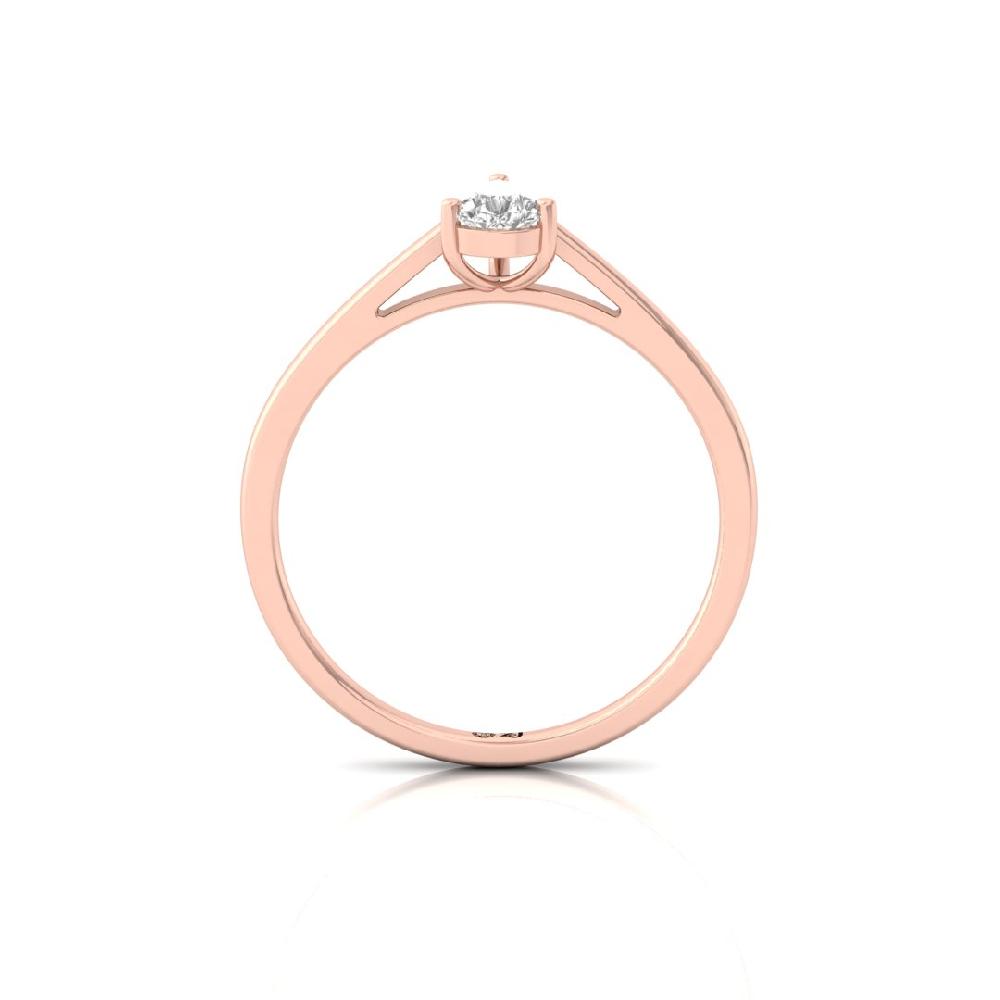 Elegant Pear-Cut Lab grown Diamond Solitaire Ring