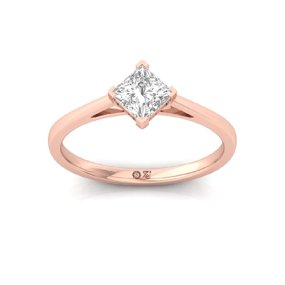Timeless Princess-Cut Lab Grown Diamond Ring