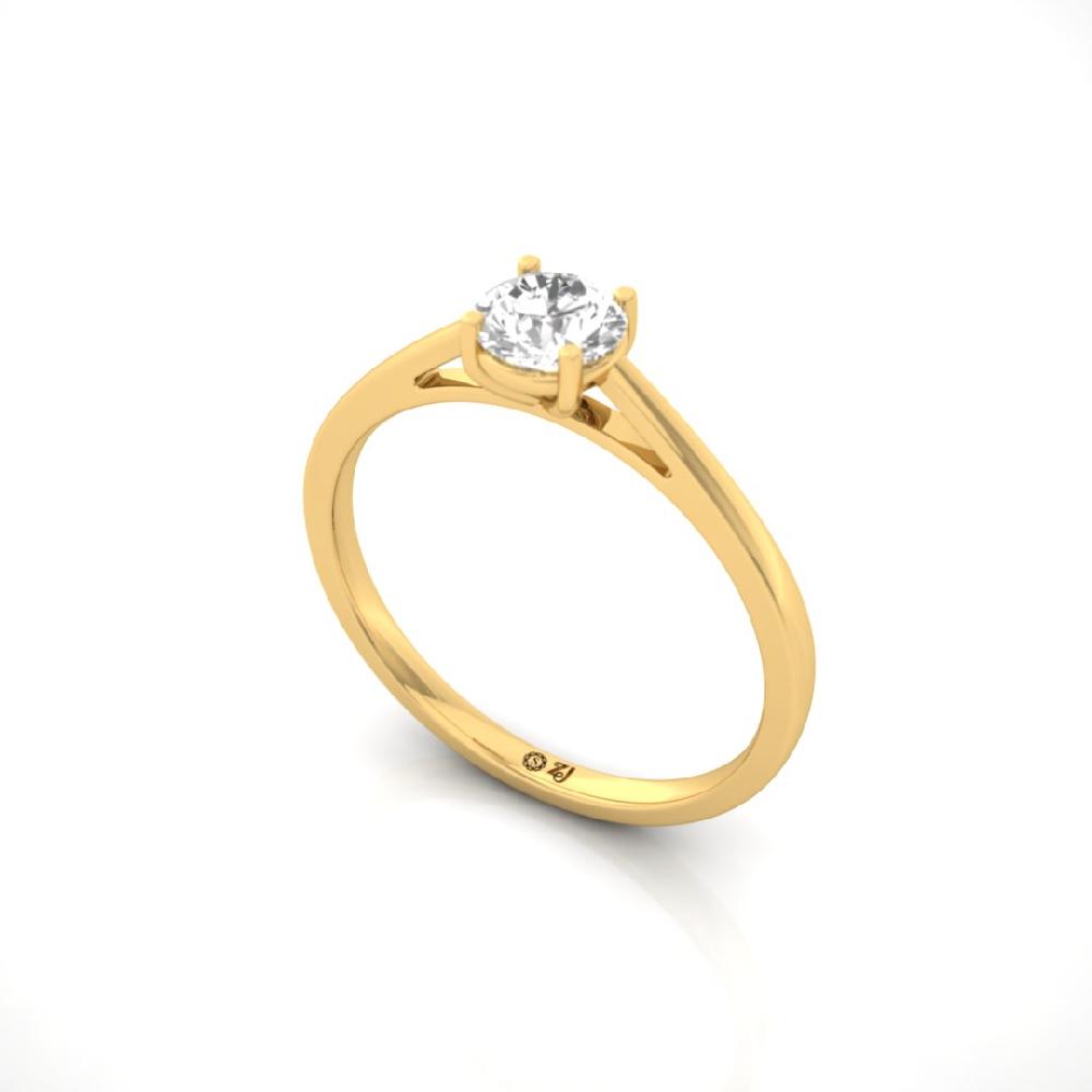 Classic Solitaire Round CVD-Lab Grown Diamond Engagement Ring