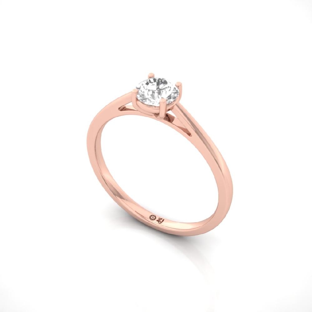 Classic Solitaire Round CVD-Lab Grown Diamond Engagement Ring