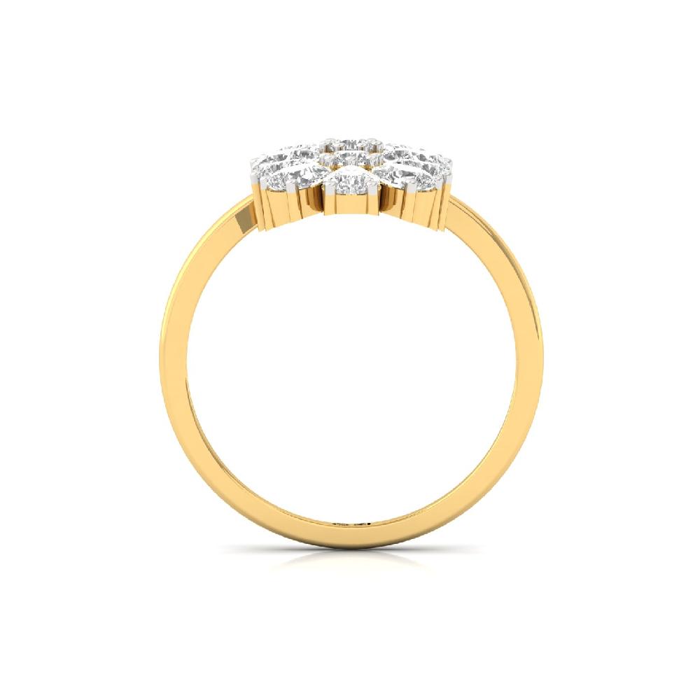 Pure Essence Jewelry Round Cut, Pear Cut CVD Diamond Ring