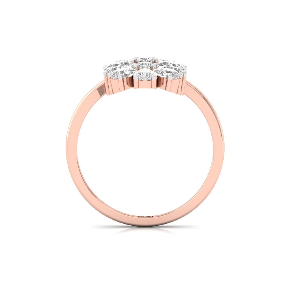 Pure Essence Jewelry Round Cut, Pear Cut CVD Diamond Ring