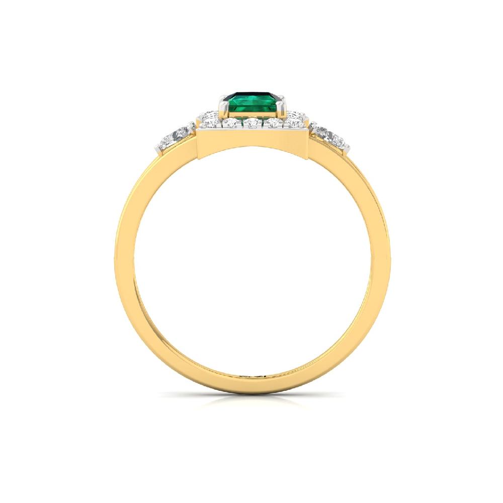 Gleam & Grace CVD Diamond halo Solitaire Ring