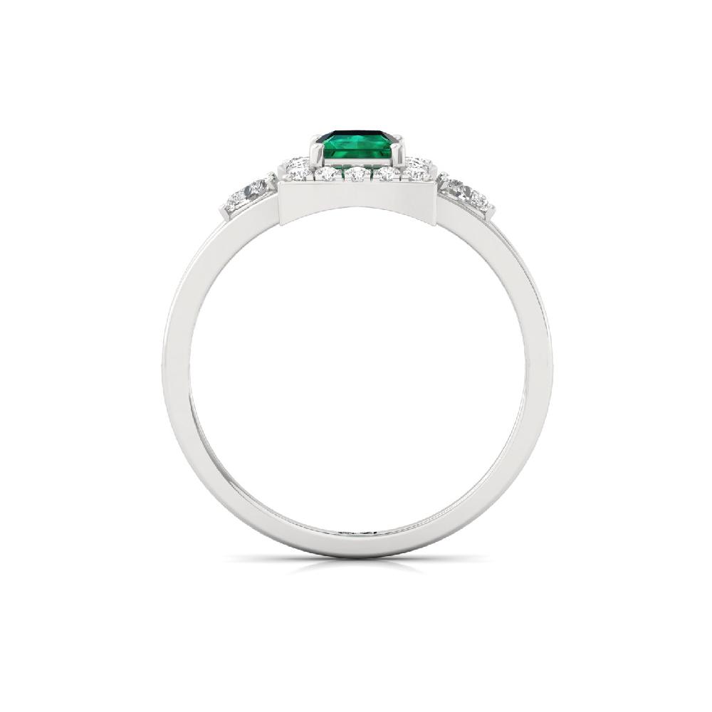 Gleam & Grace CVD Diamond halo Solitaire Ring